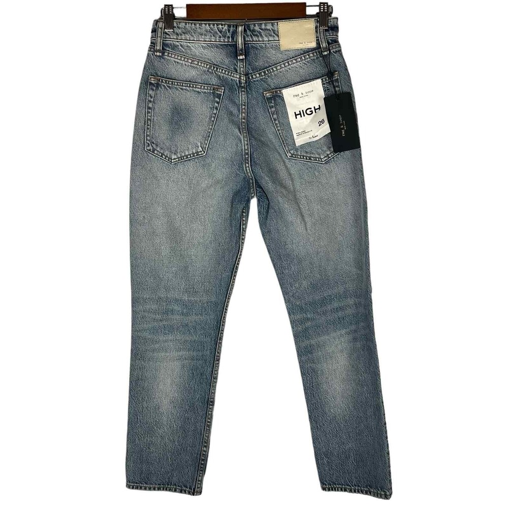 Rag & Bone "Nina" High-Rise Ankle Cigarette Jeans Dana Point Distressed 26, NWT - Picture 6 of 16